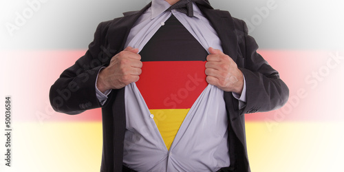 Business man with German flag t-shirt