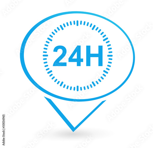 24 heures sur signet bleu