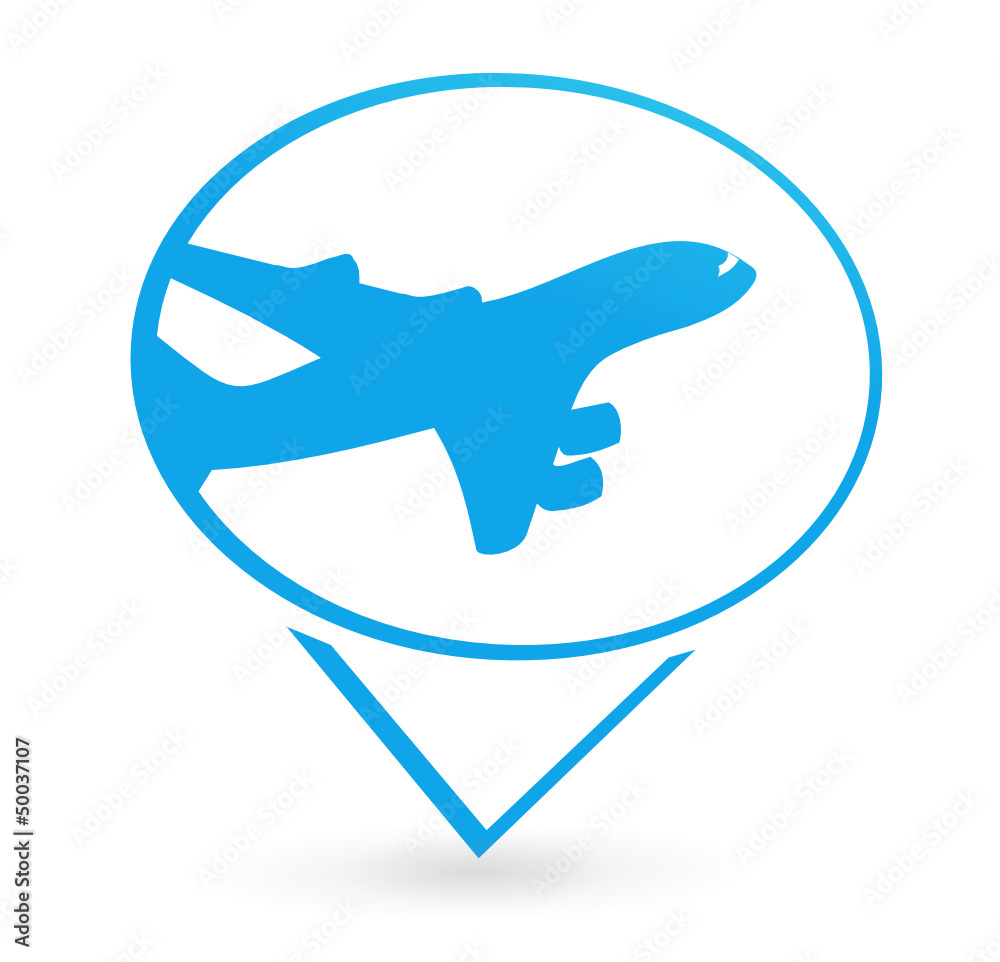 avion sur signet bleu