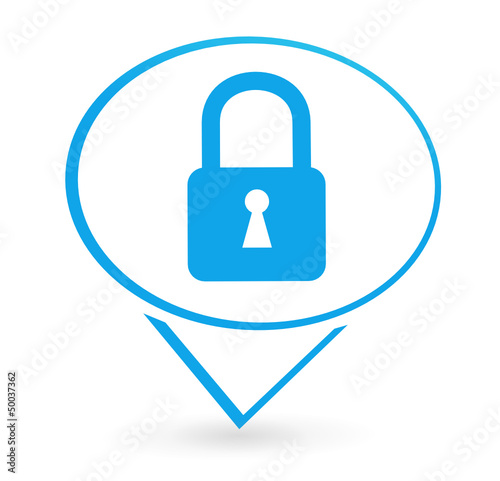 sécurisé sur signet bleu
