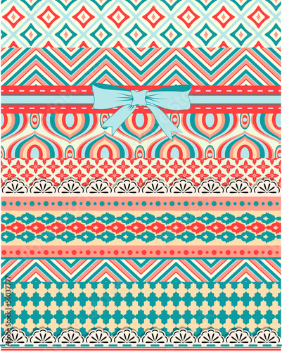 Set of patterns and stripes for scrapbooking