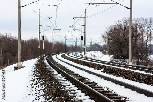 snowy railroad