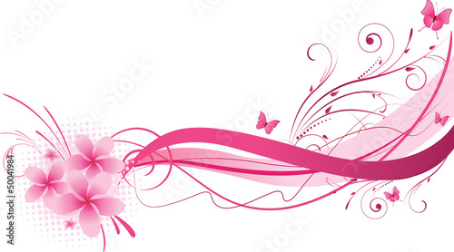 Plumeria pink florals design