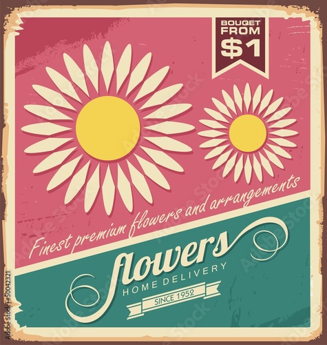 Vintage florist shop sign