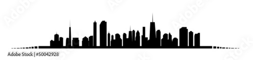 vector illustration of cities silhouette #50042928