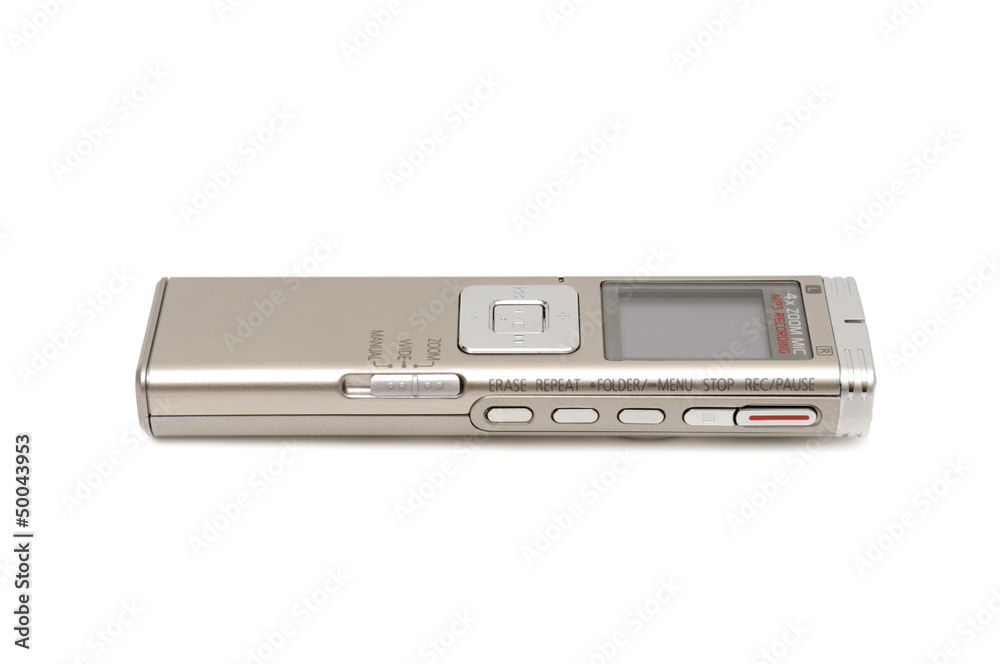 dictaphone isolated on white background dictaphone isolated on white background