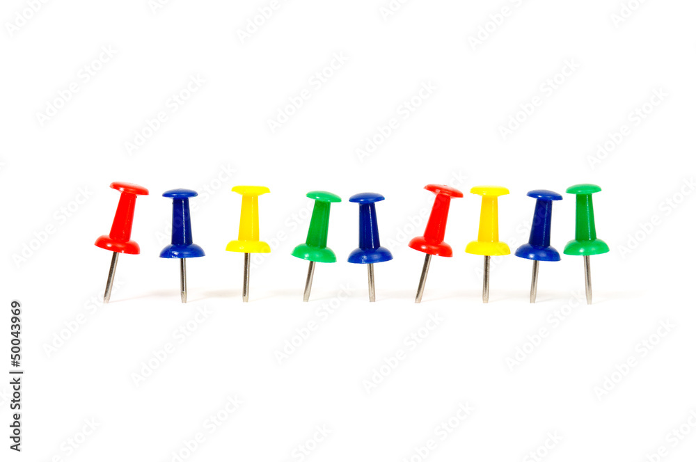 thumb-tacks isolated on white background thumb-tacks isolated on white background