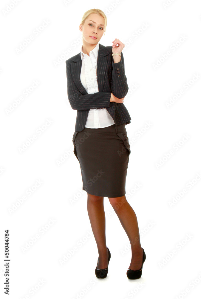 A full-length portrait of a beautiful businesswoman standing A full-length portrait of a beautiful businesswoman standing