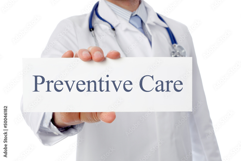 Doctor with Board Preventive Care Doctor with Board Preventive Care