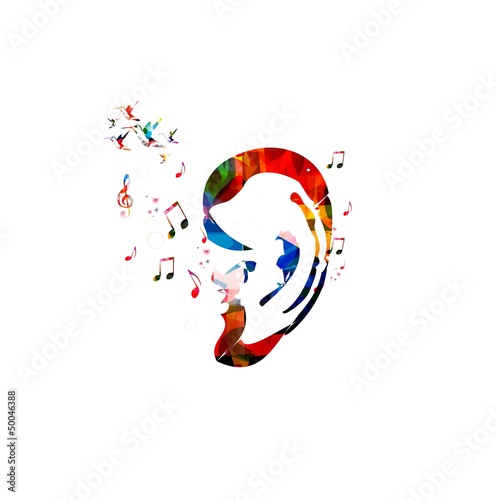 Abstract colorful ear vector
