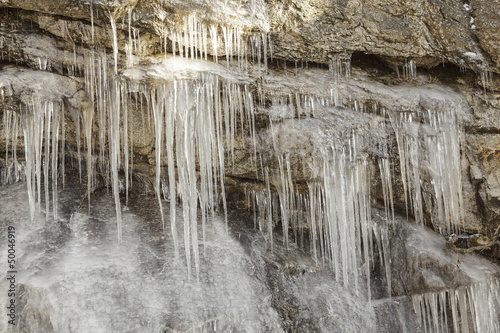 textura de una cascada de hielo