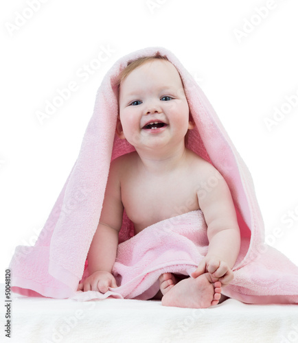Adorable happy baby girl  i...