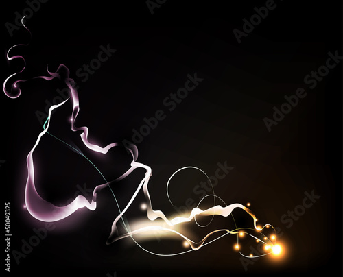 flashes of light on a dark background