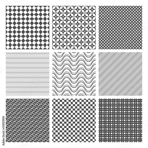 Monochrome seamless patterns