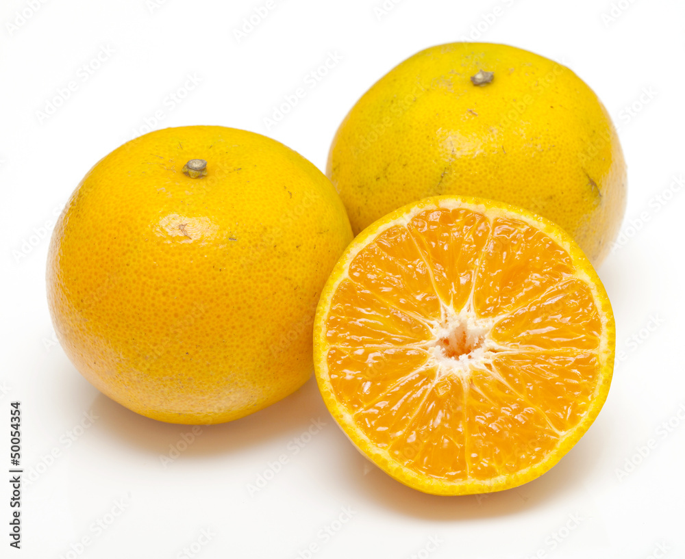 Orange juice and oranges isolated on white background Orange juice and oranges isolated on white background
