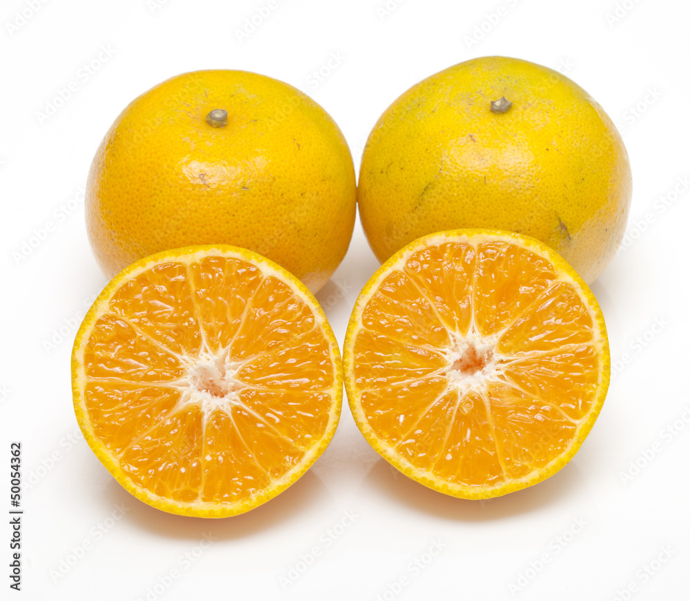 Orange juice and oranges isolated on white background Orange juice and oranges isolated on white background