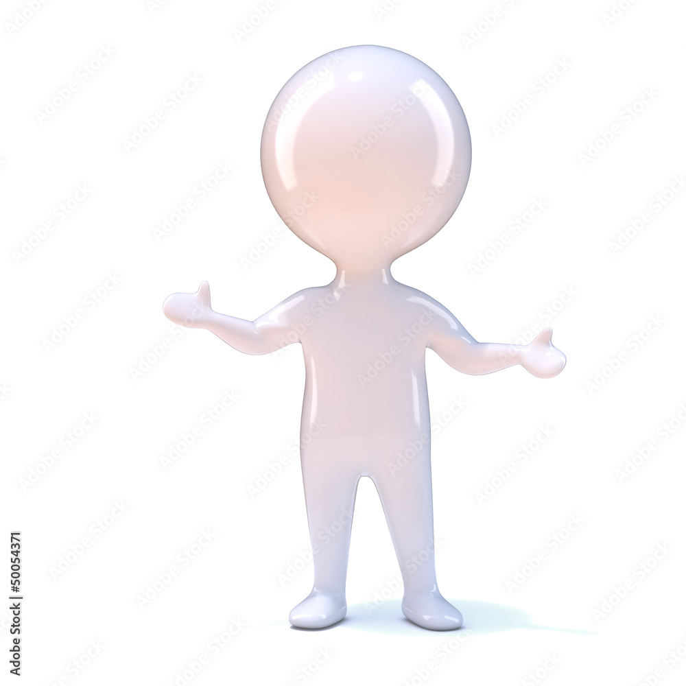 Little man shrugs Little man shrugs