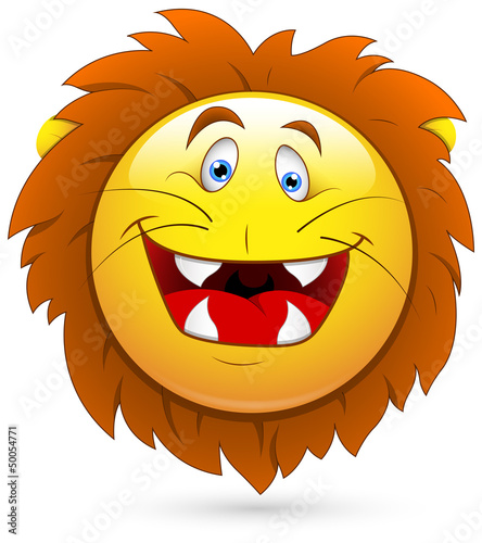 Smiley Vector Illustration - Lion Head