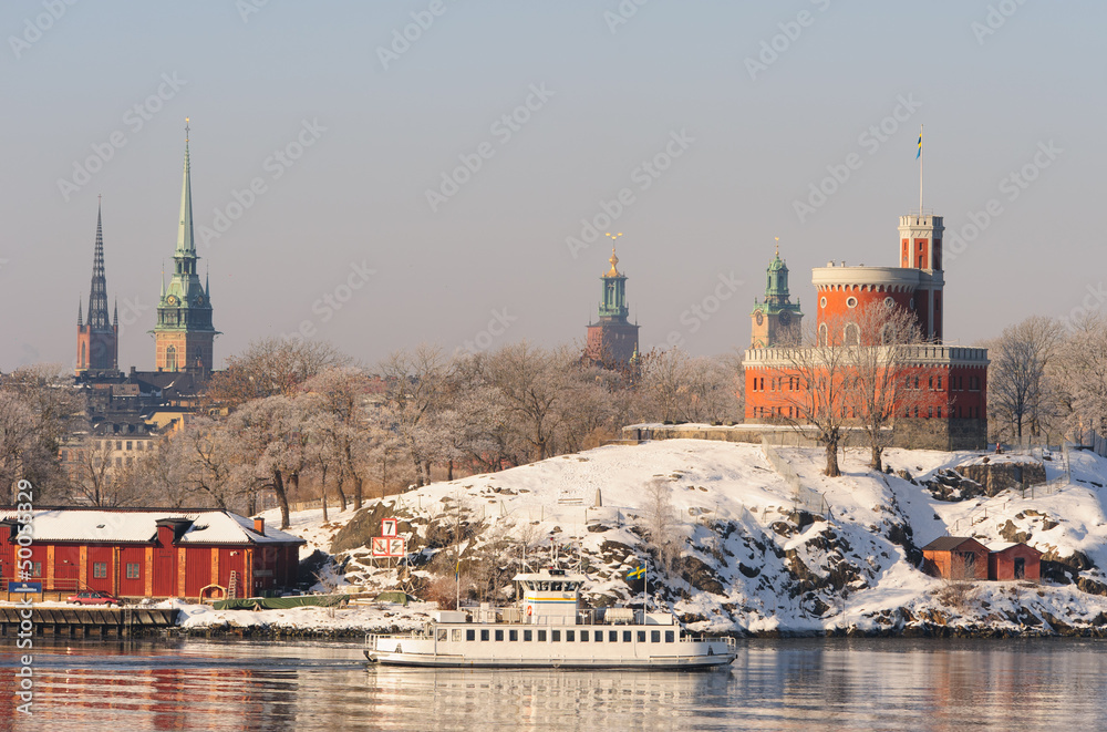 Fototapeta premium Stockholm winter view