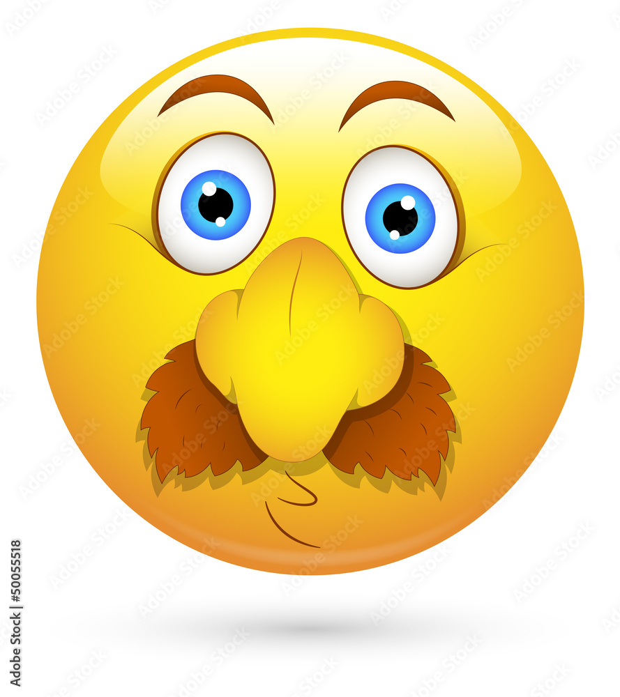 Smiley Vector Illustration - Funny Fake Face