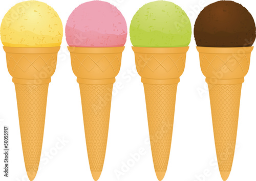 flavoured ice cream cones
