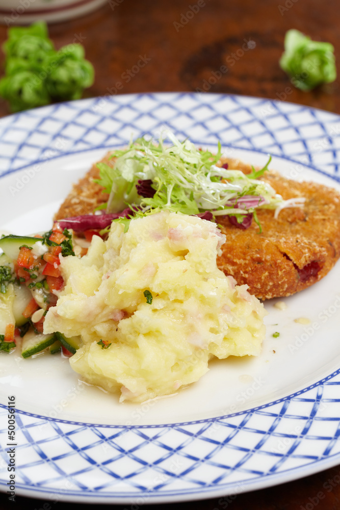 Schnitzel with salad Schnitzel with salad