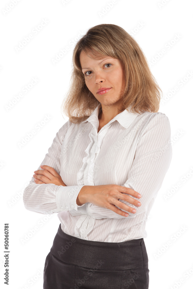 charming young businesswoman isolated on white background charming young businesswoman isolated on white background
