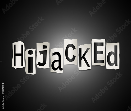 Hijack concept. photo
