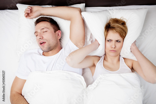 Snoring man problem.