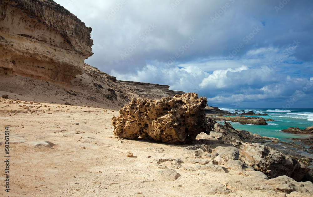 Eroded  west coast of Fuerteventura
