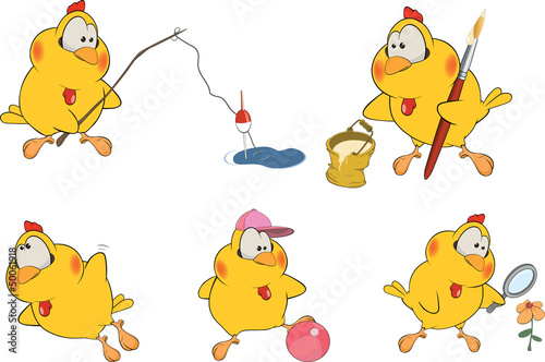Chicken clip-art cartoon