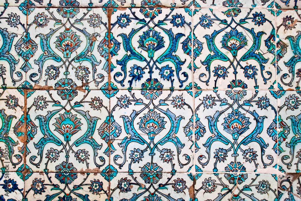 Decorated tiles, arabian style