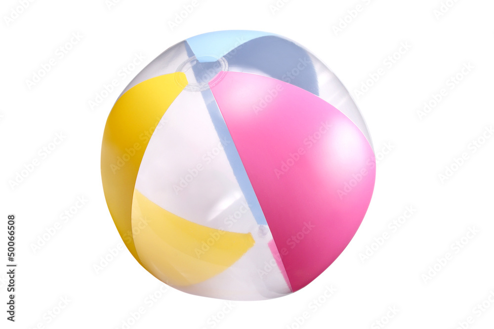 Inflatable beach ball - obrazy, fototapety, plakaty 