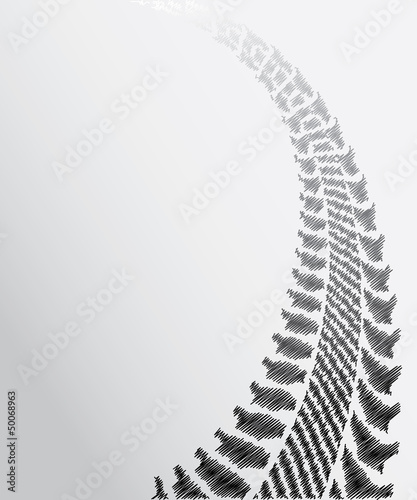 tire track background with special sketch design