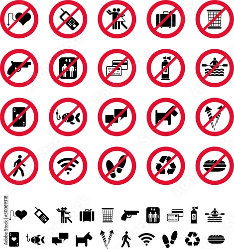 Prohibition signs