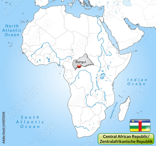   bersichtskarte der Zentralafrikanischen Republik