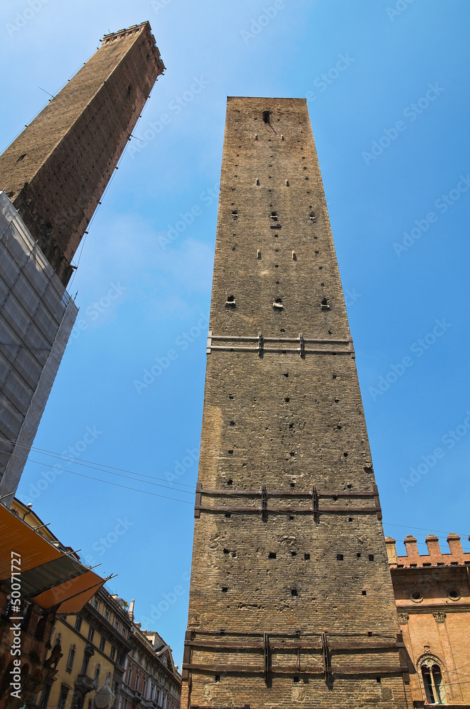Towers of  Bologna. Emilia-Romagna. Italy.