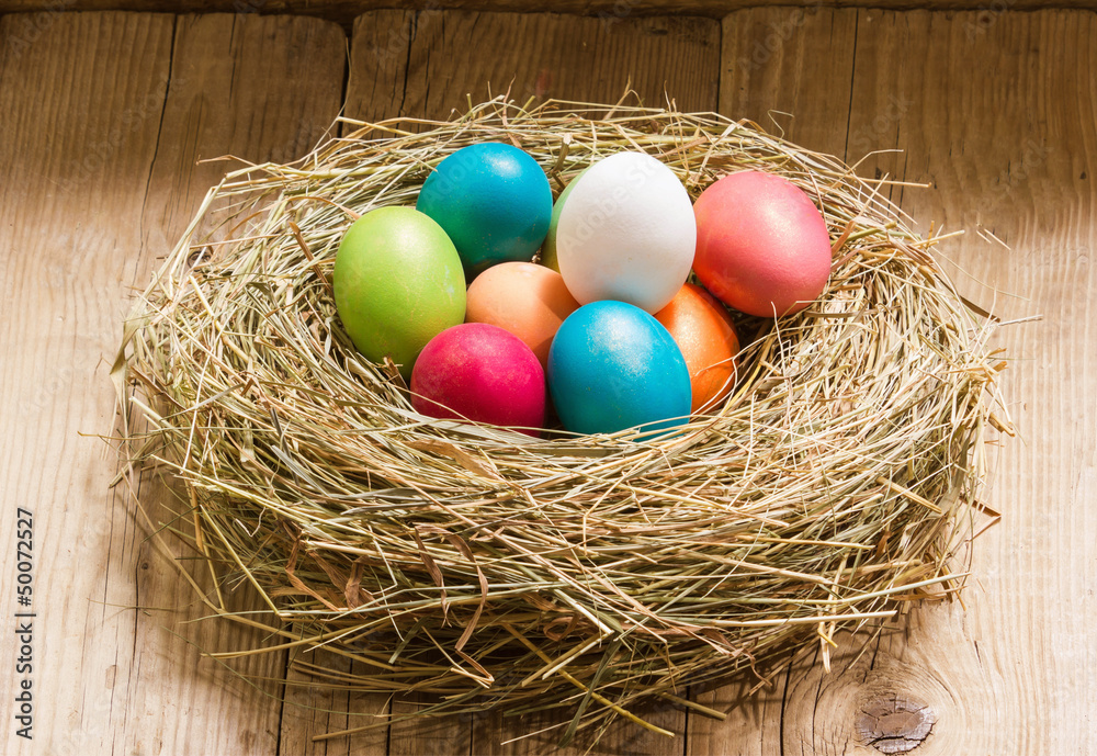 Nest with Easter eggs Nest with Easter eggs
