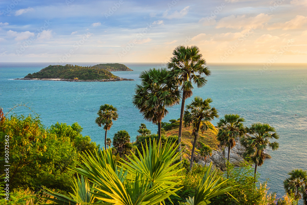 Cape is a mountain of rock in Phuket, Thailand