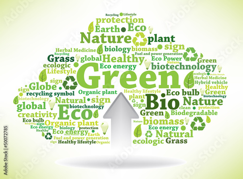 Eco cloud with arrow