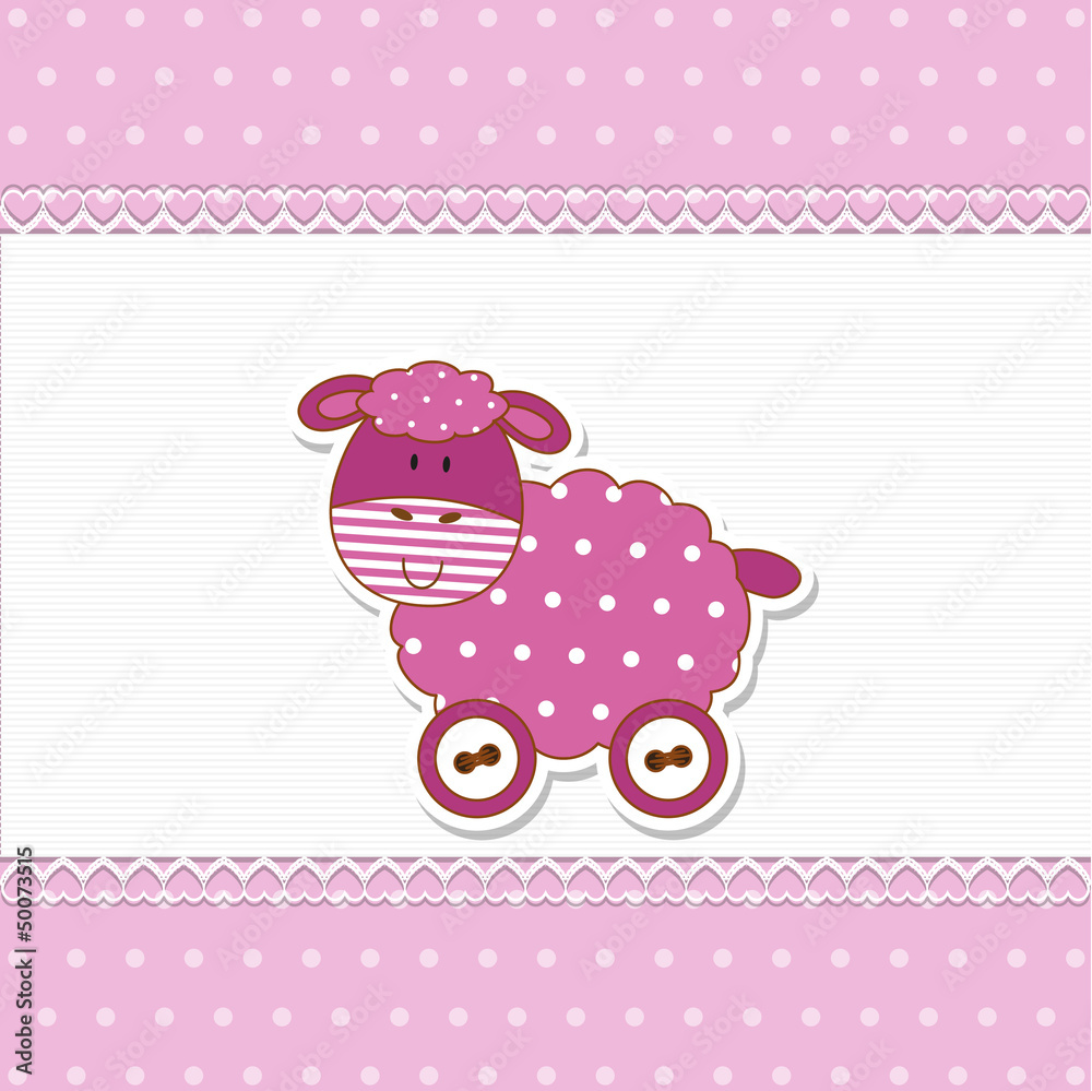 Naklejka premium Baby Sheep - Pecorella - Place your text