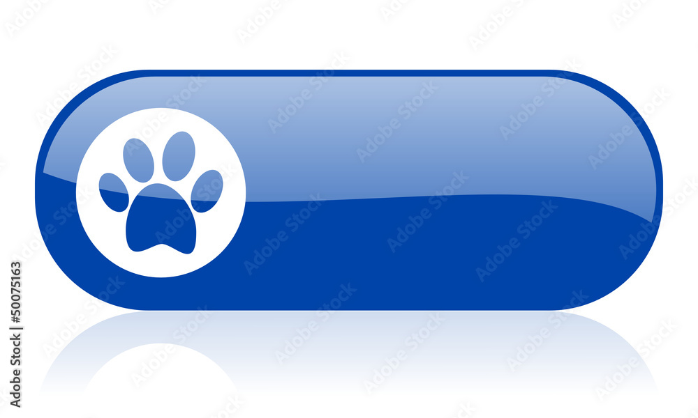 animal footprint blue web glossy icon animal footprint blue web glossy icon
