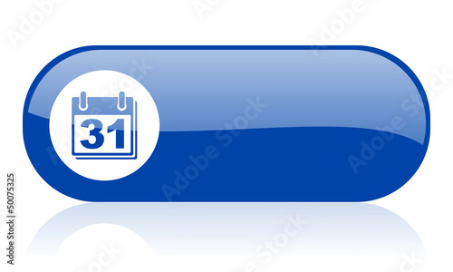 calendar blue web glossy icon