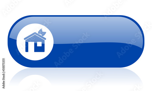 home blue web glossy icon