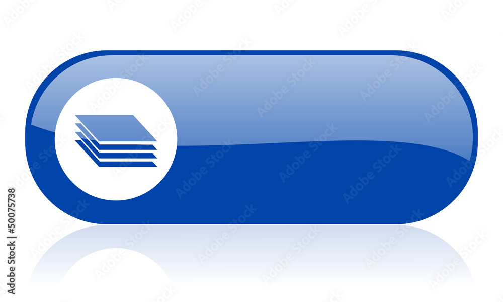 layers blue web glossy icon layers blue web glossy icon