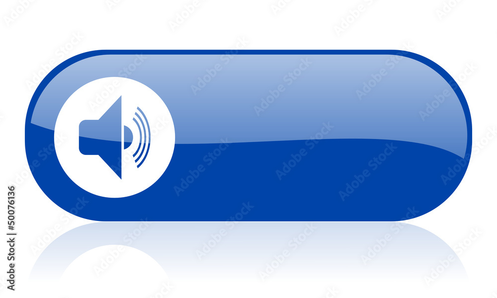 volume blue web glossy icon volume blue web glossy icon