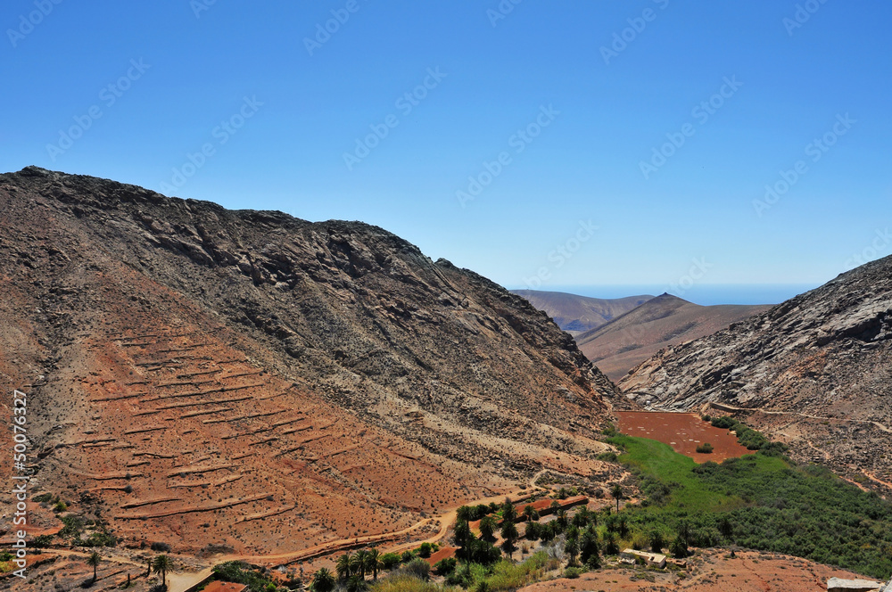 landscape of Fuerteventura, Canary Islands, Spain