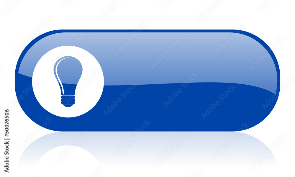 light bulb blue web glossy icon light bulb blue web glossy icon