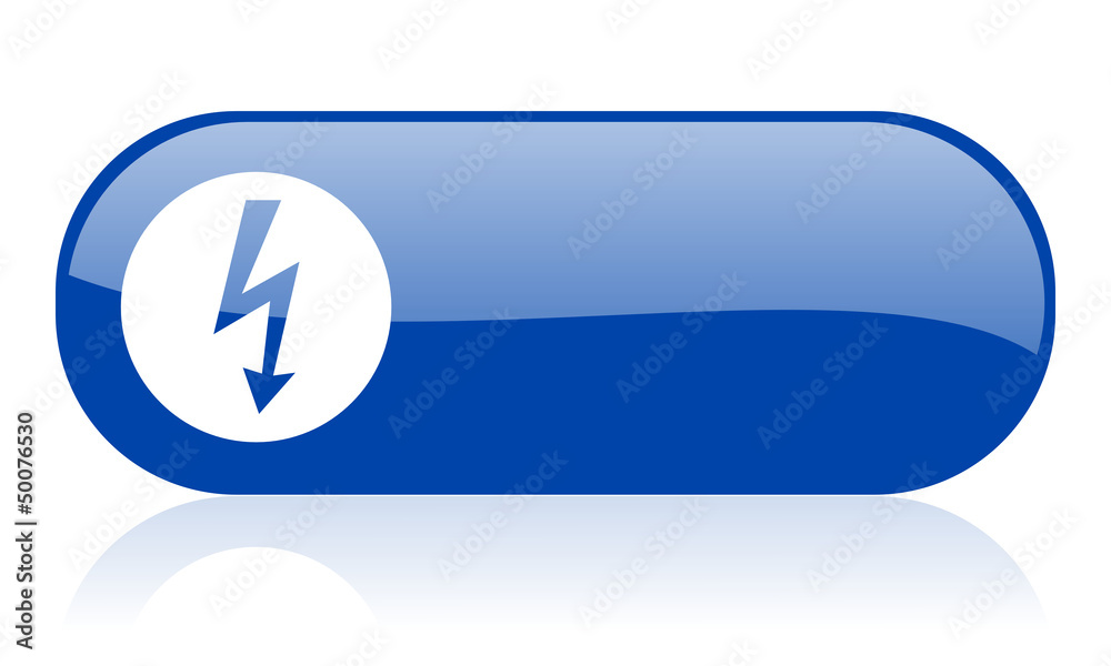 lightning blue web glossy icon lightning blue web glossy icon