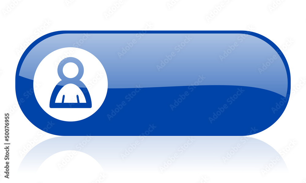 account blue web glossy icon